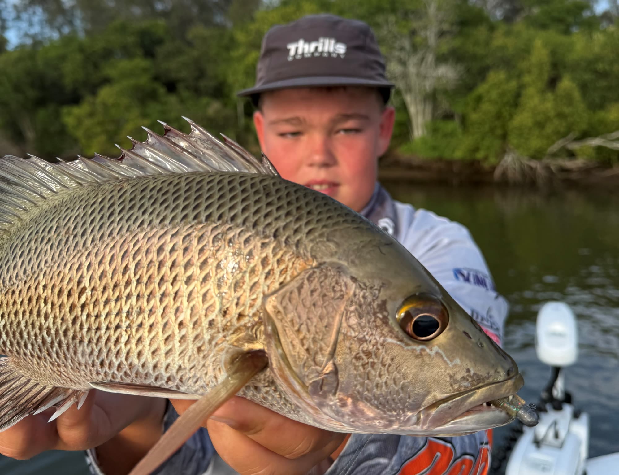 Max with a mangrove jack on the Gold Coast